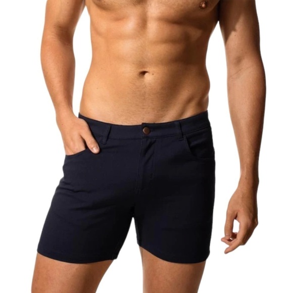 Elia Beachwear Men’s Ithaca Resort Shorts in Navy Blue Waist 32 - Picture 1 of 10